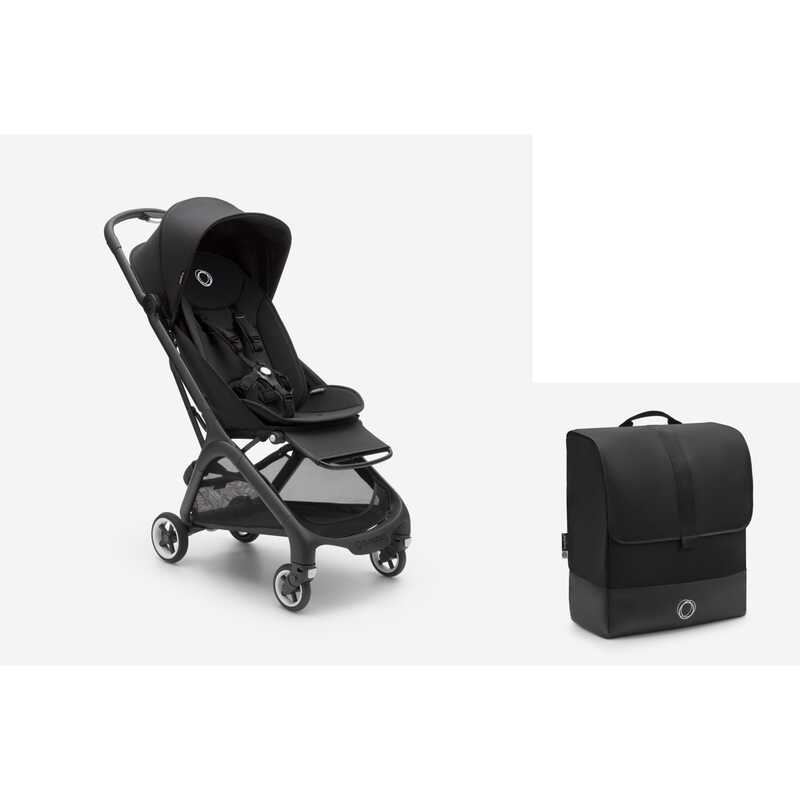 Silla de Paseo BUTTERFLY Midnight Black + Bolsa de Transporte BUGABOO